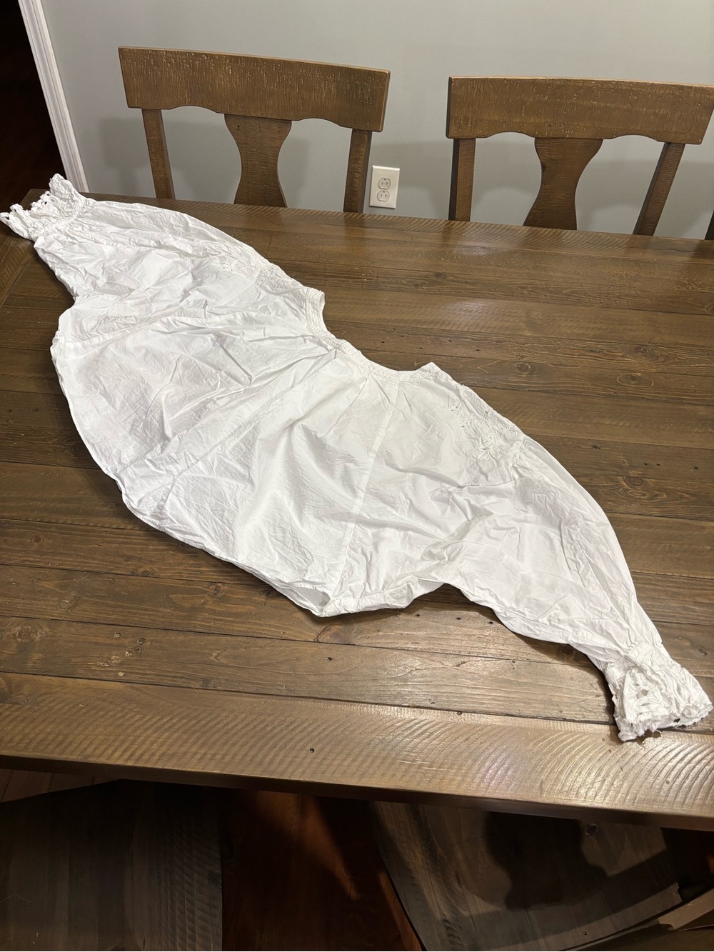 Free People White 100% Cotton Oversize Peasant Top